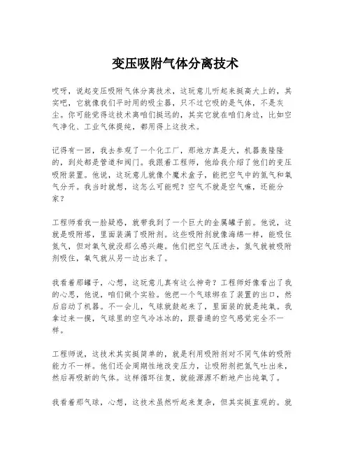 变压吸附气体分离技术