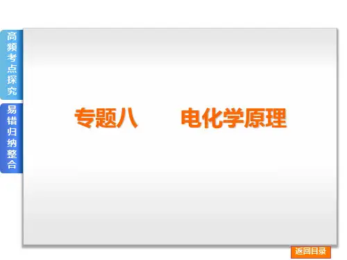 专题八 电化学原理(13年高考真题56张)PPT课件