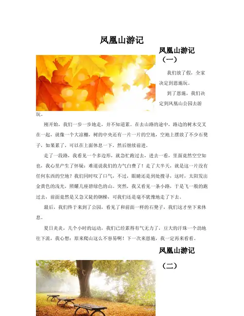 凤凰山游记(共10篇)