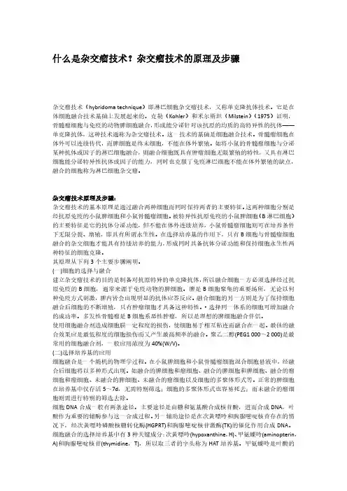 什么是杂交瘤技术？杂交瘤技术的原理及步骤