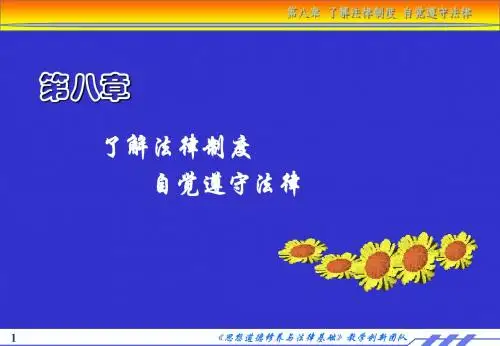 新08章 了解法律制度 自觉遵守法律