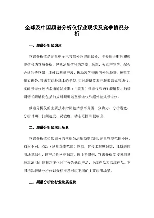 全球及中国频谱分析仪行业现状及竞争情况分析