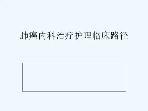 肺癌内科治疗护理临床路径