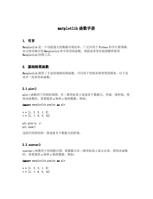 matplotlib函数手册