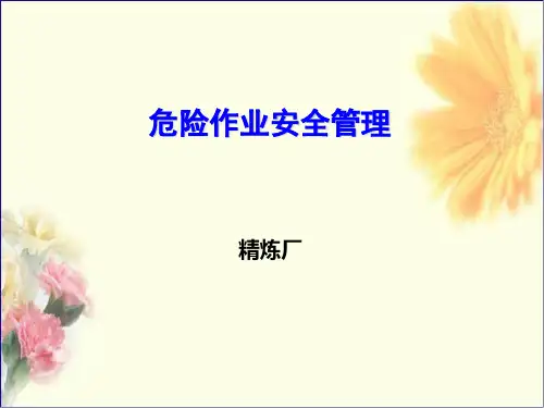 八大危险作业安全管理 PPT课件