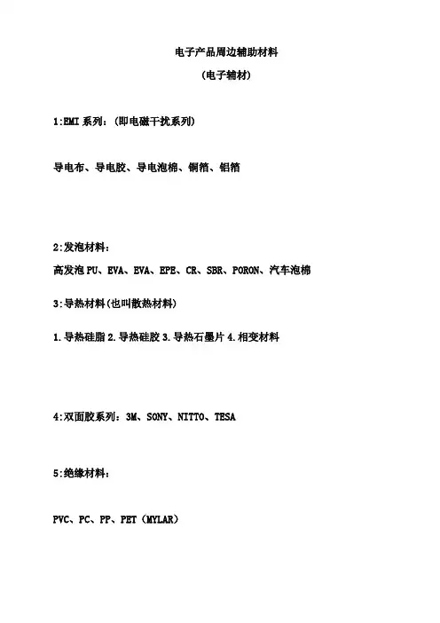 电子产品周边辅助材料.