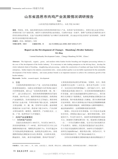 219326141_山东省昌邑市肉鸡产业发展情况调研报告