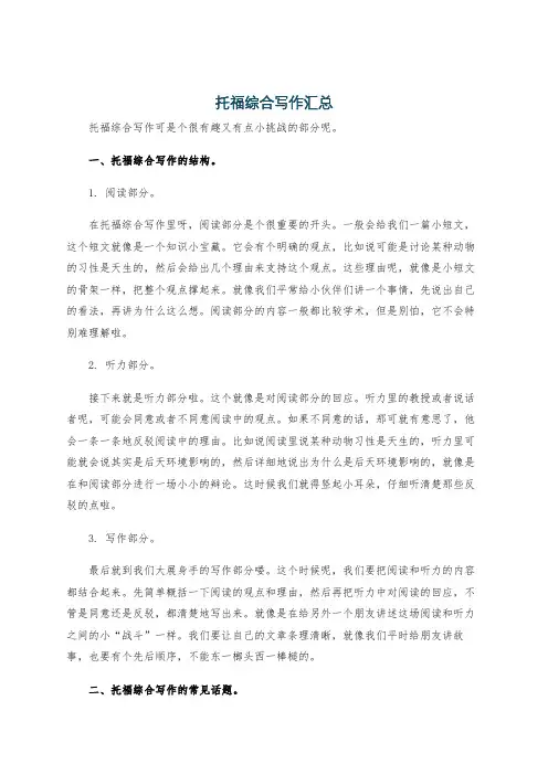 托福综合写作汇总