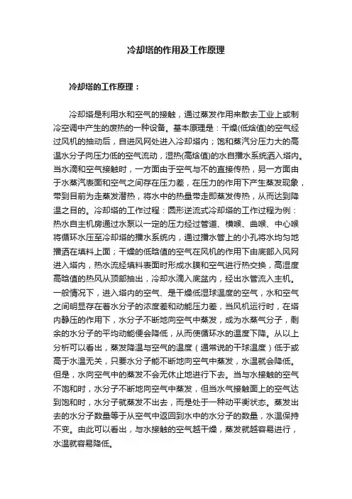 冷却塔的作用及工作原理