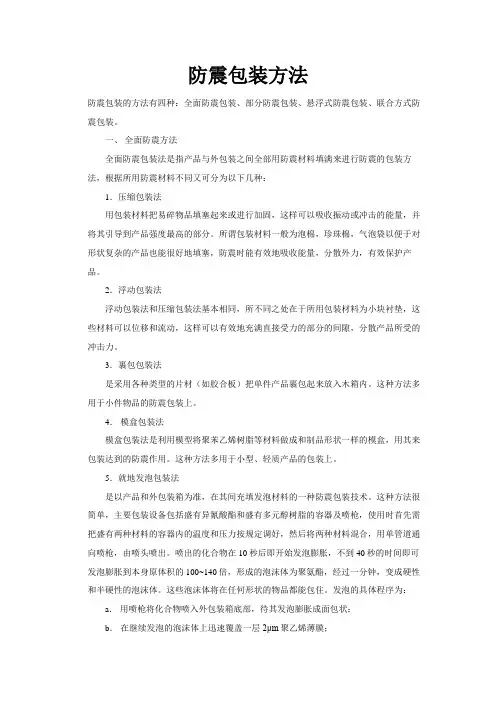 防震包装方法