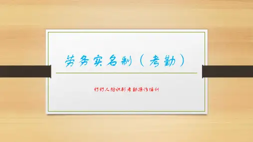 劳务实名制(考勤)