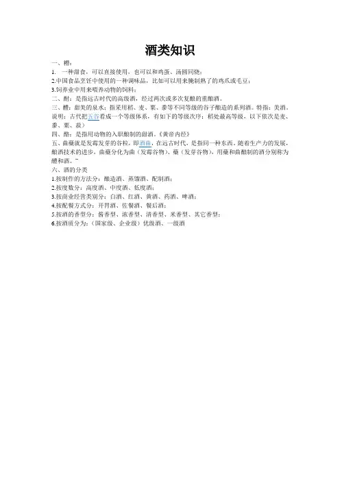 酒类知识