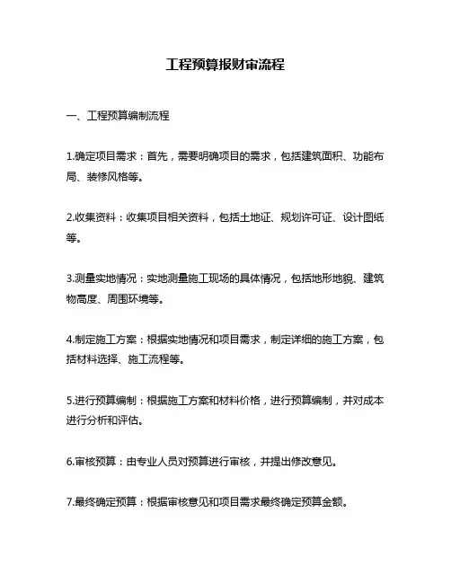 工程预算报财审流程