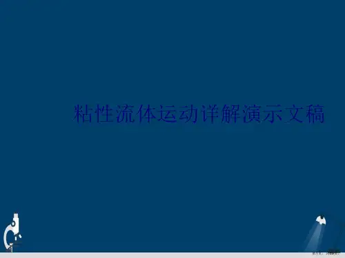 粘性流体运动详解演示文稿