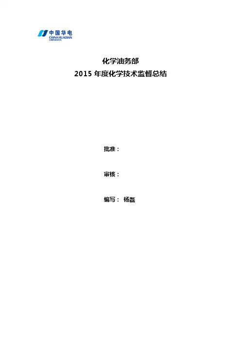 2015年年度化学技术监督总结