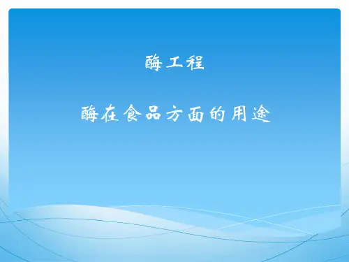 酶在食品方面的用途