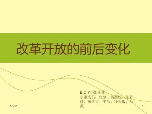 改革开放的前后变化 ppt课件