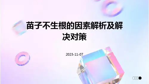 苗子不生根的因素解析及解决对策