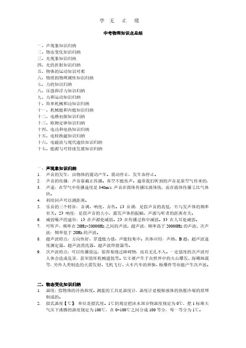 中考物理知识点总结.pdf