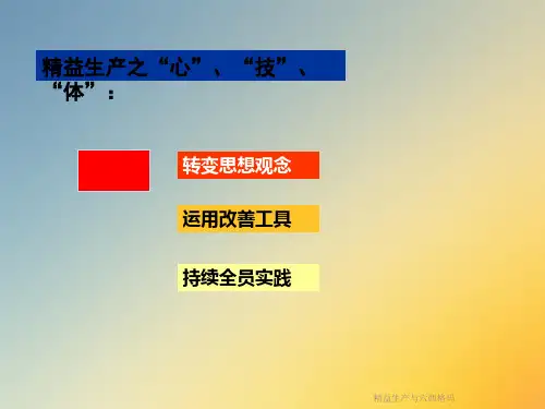 精益生产与六西格玛课件