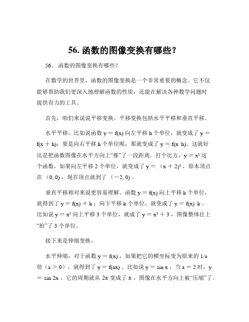 56. 函数的图像变换有哪些？