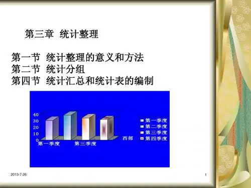 统计学课件 第三章  统计整理