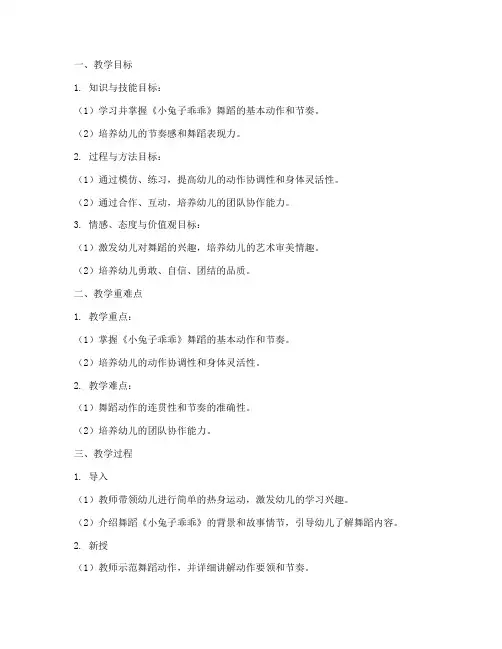 幼师资格证考试教案设计模板