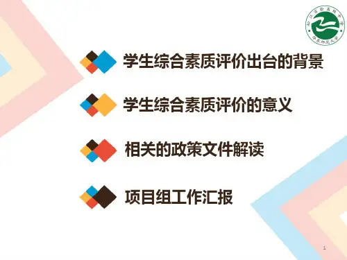 学生综合素质评价PPT幻灯片
