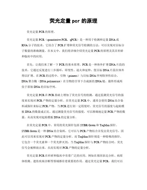 荧光定量pcr的原理