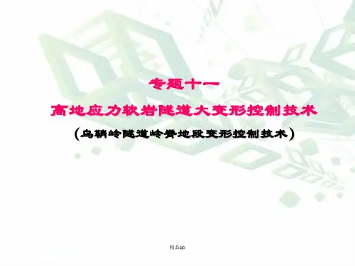 专题十一高地应力软岩隧道大变形控制技术(乌鞘岭隧