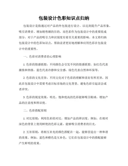 包装设计色彩知识点归纳