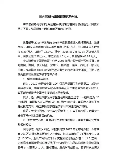 国内读研与出国读研优势对比