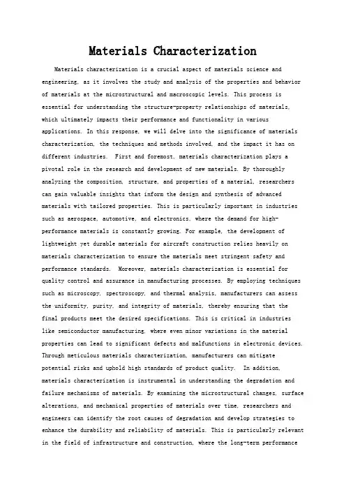 Materials Characterization