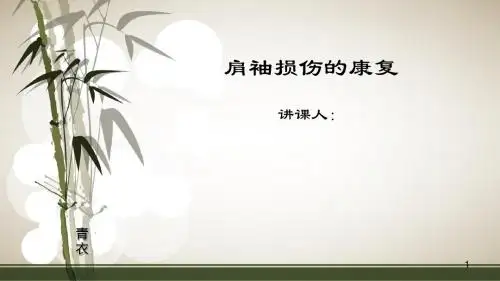 肩袖损伤的康复ppt课件