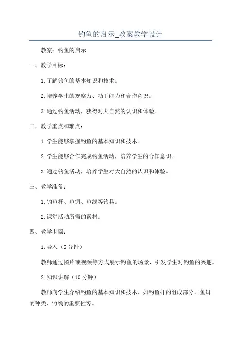 钓鱼的启示_教案教学设计