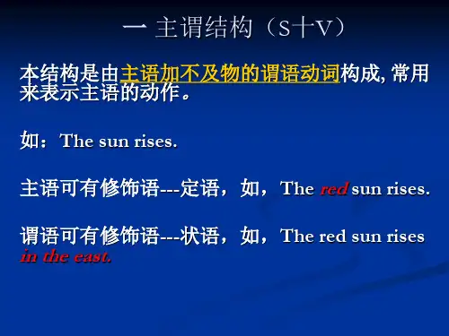 基本句型结构
