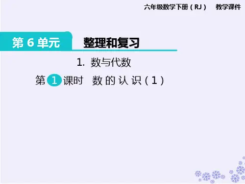 人教版六年级数学下册《第1单元 负数及全册》ppt课件(2020年)