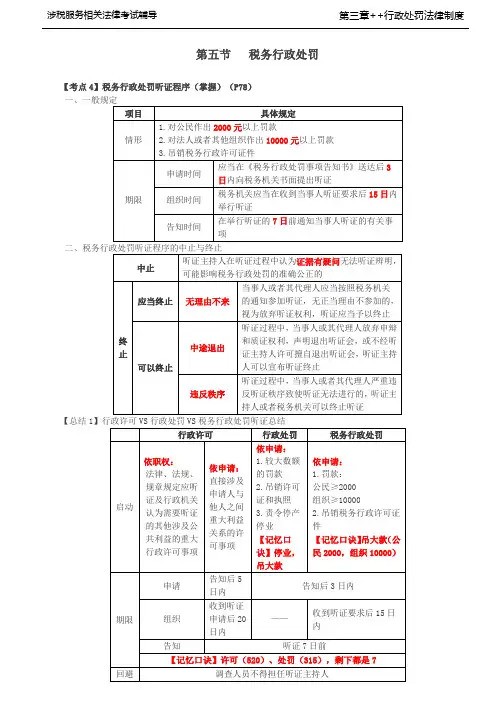 税务师考试-(法律) 第12讲_税务行政处罚听证程序、税收违法案件审理程序