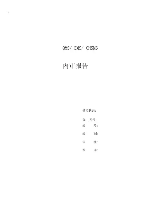 整理完全版三体系全部资料内审文本记录