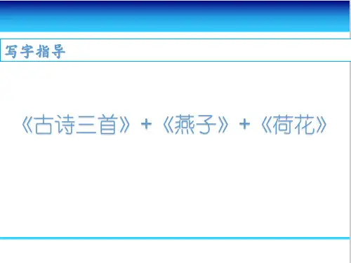 8.写字指导课左右结构的字