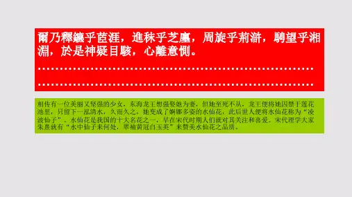 水仙花后赋第三段赏析【南宋】高似孙骈体文