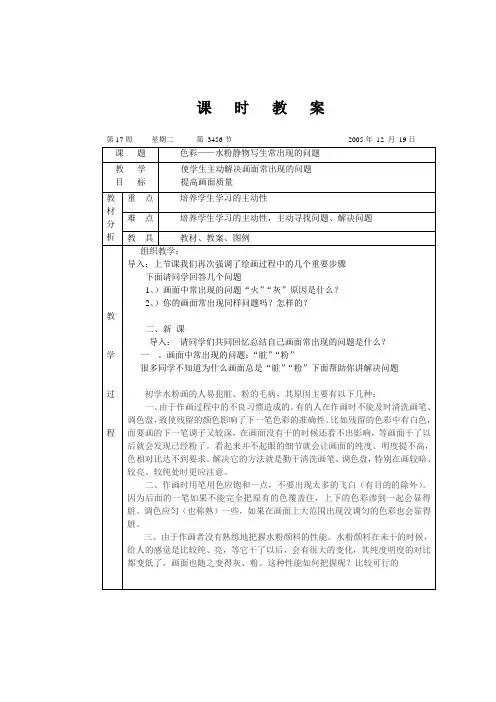 色彩——水粉静物写生常出现的问题
