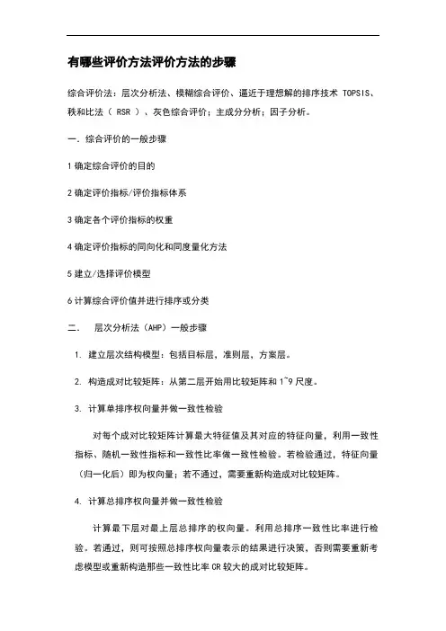 评价方法
