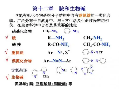 第十二章  胺和生物碱