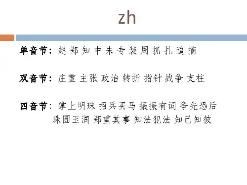 声母的发音训练