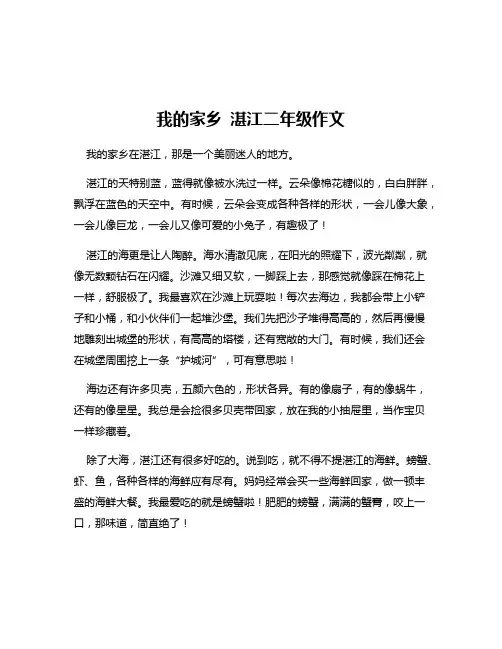 我的家乡 湛江二年级作文