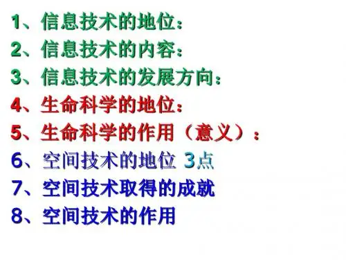 快速发展的现代科技