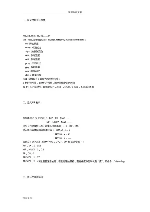 ANSYS命令(本人找到地最全地指令)