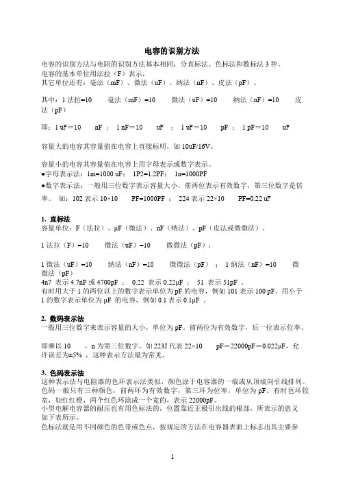 电容的识别方法