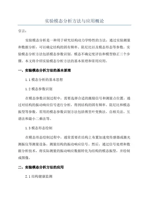 实验模态分析方法与应用概论